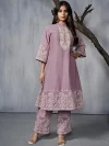Floral Embroidered Regular A-Line Kurta with Palazzos