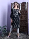Floral Embroidered Chikankari Georgette Kurta