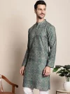 Ethnic Motifs Printed Band Collar Kurta