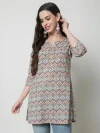 Ethnic Motifs Printed Pure Cotton Straight Kurti