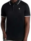 Men Spread Collar Logo Polo
